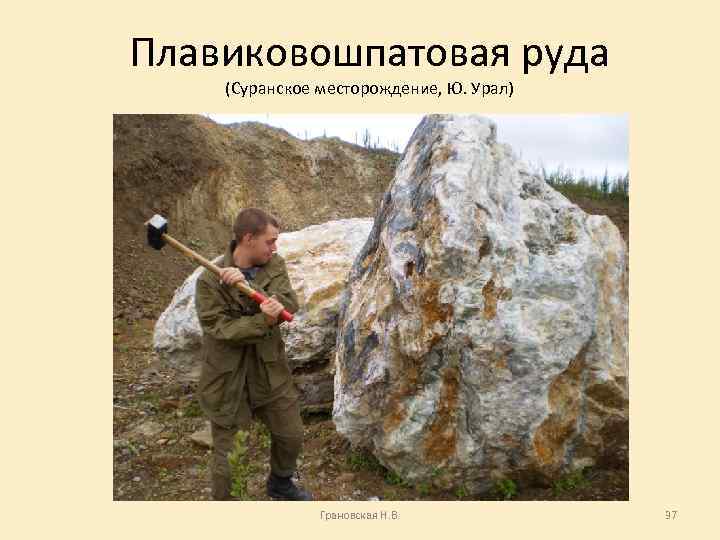 Плавиковошпатовая руда (Суранское месторождение, Ю. Урал) Грановская Н. В. 37 