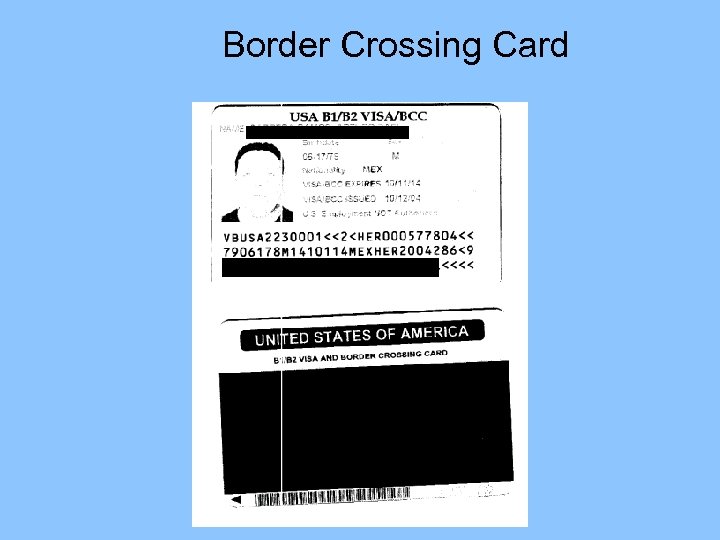 Border Crossing Card 