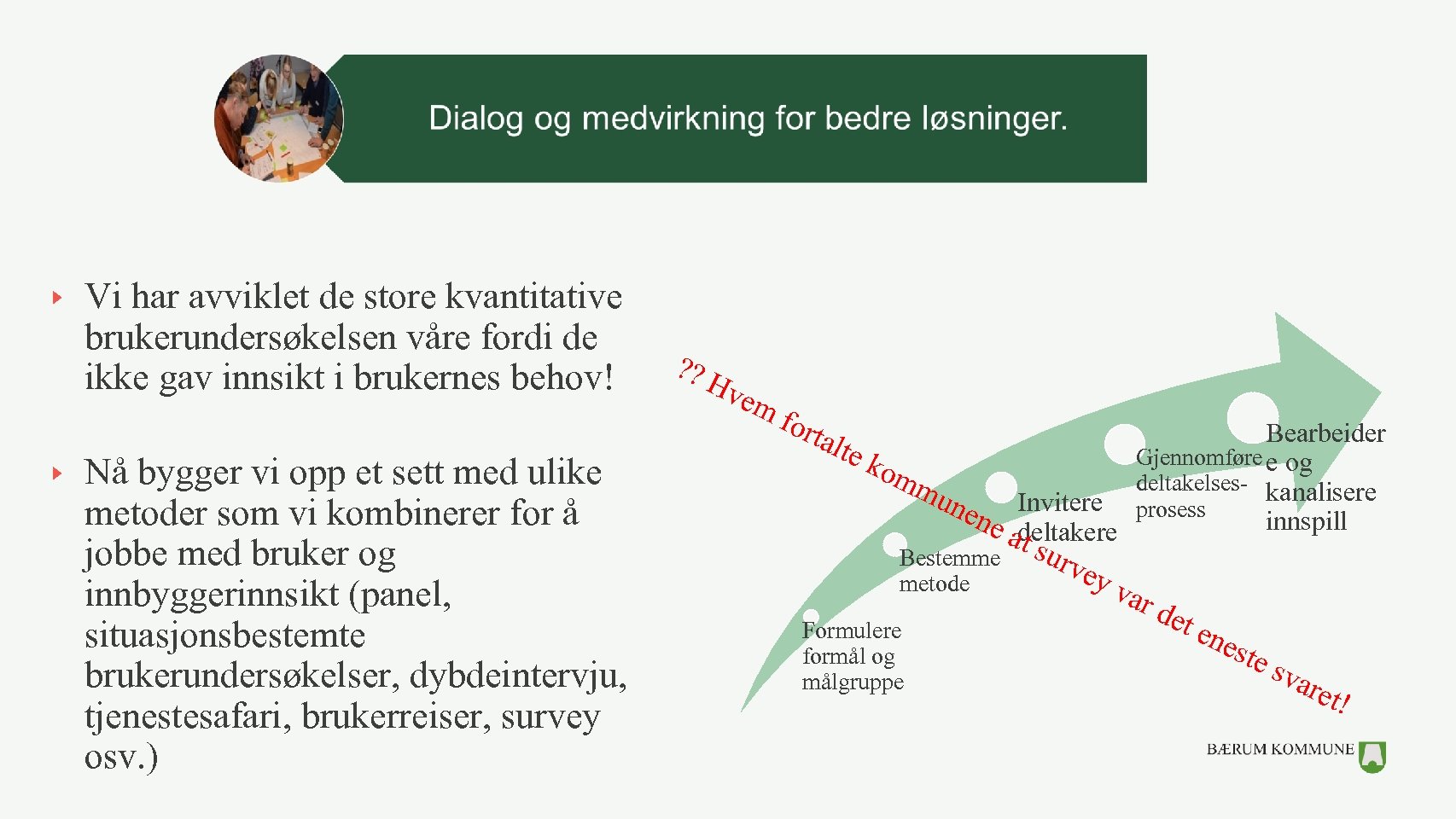 Vi har avviklet de store kvantitative brukerundersøkelsen våre fordi de ikke gav innsikt i