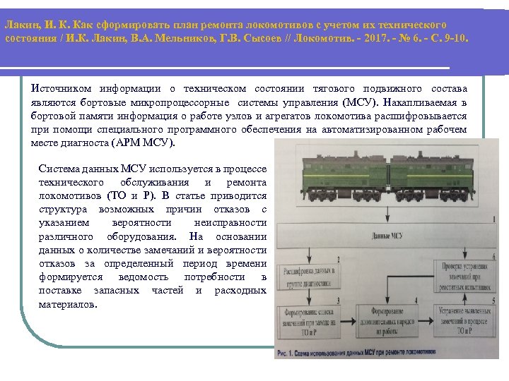 Механические неисправности локомотива