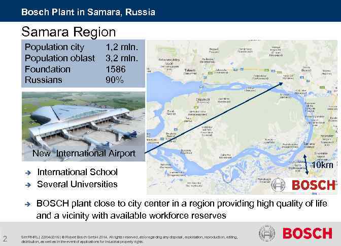 Bosch Plant in Samara, Russia Samara Region Population city Population oblast Foundation Russians 1,