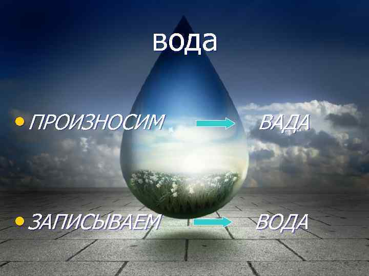 вода • ПРОИЗНОСИМ ВАДА • ЗАПИСЫВАЕМ ВОДА 