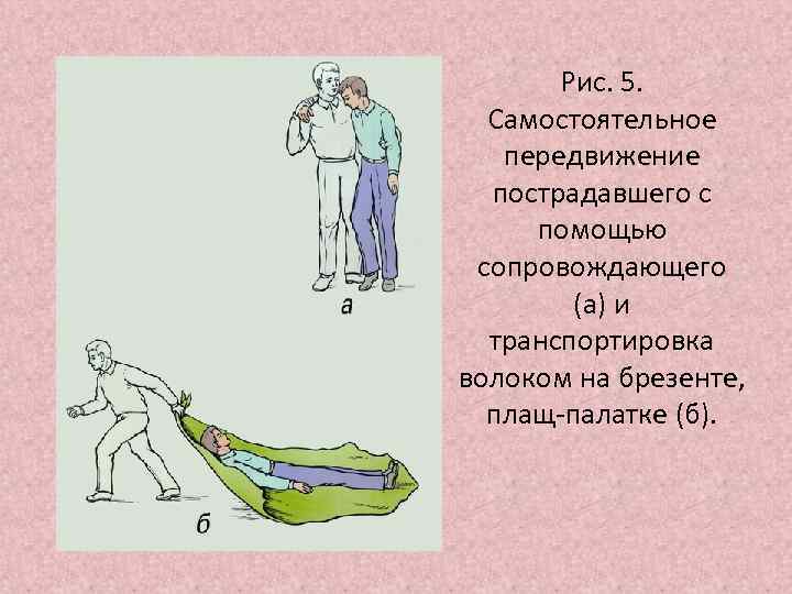 Перемещение волоком. Транспортировка пострадавшего волоком. Переноска пострадавшего волоком. Передвижение с поддержкой пострадавшего. Самостоятельное передвижение пострадавшего.