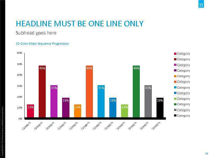 HEADLINE MUST BE ONE LINE ONLY Subhead goes here 12 -Color Chart Sequence Progression