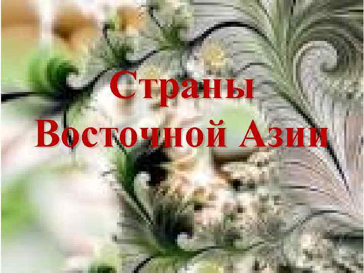 Страны Восточной Азии 