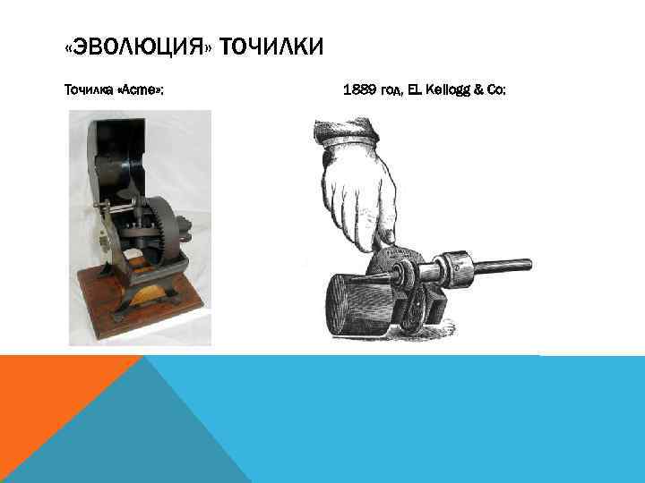  «ЭВОЛЮЦИЯ» ТОЧИЛКИ Точилка «Acme» : 1889 год, EL Kellogg & Со: 