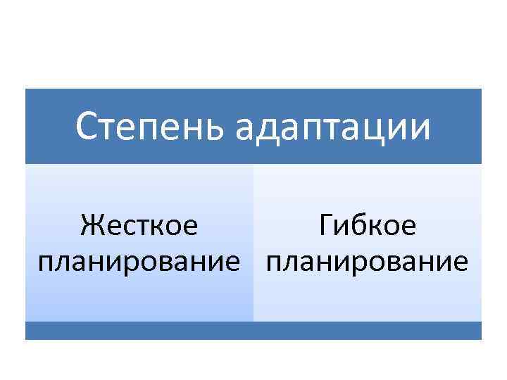 Гибкое планирование