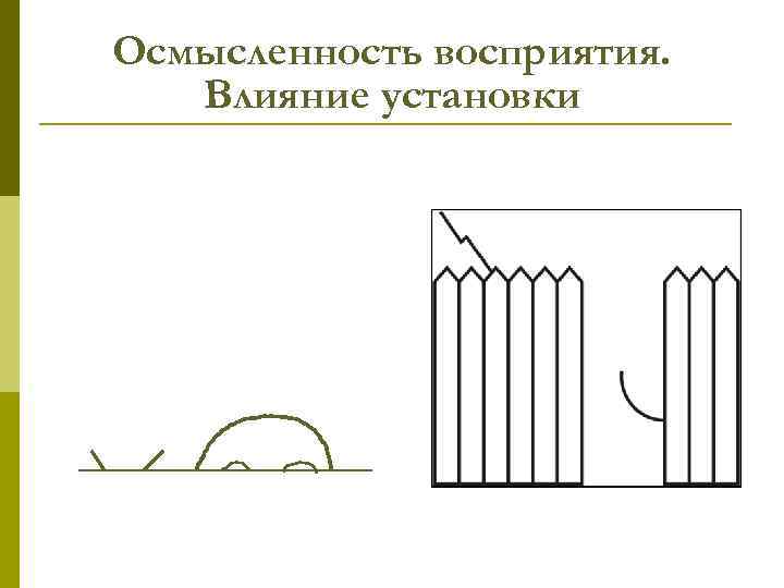 Осмысленность восприятия. Влияние установки 