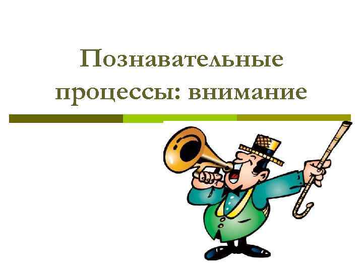 Познавательные процессы: внимание 