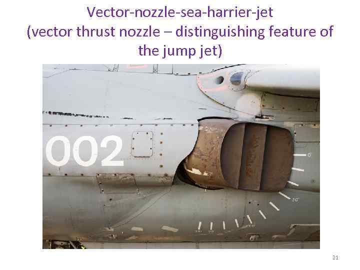 Vector-nozzle-sea-harrier-jet (vector thrust nozzle – distinguishing feature of the jump jet) 21 