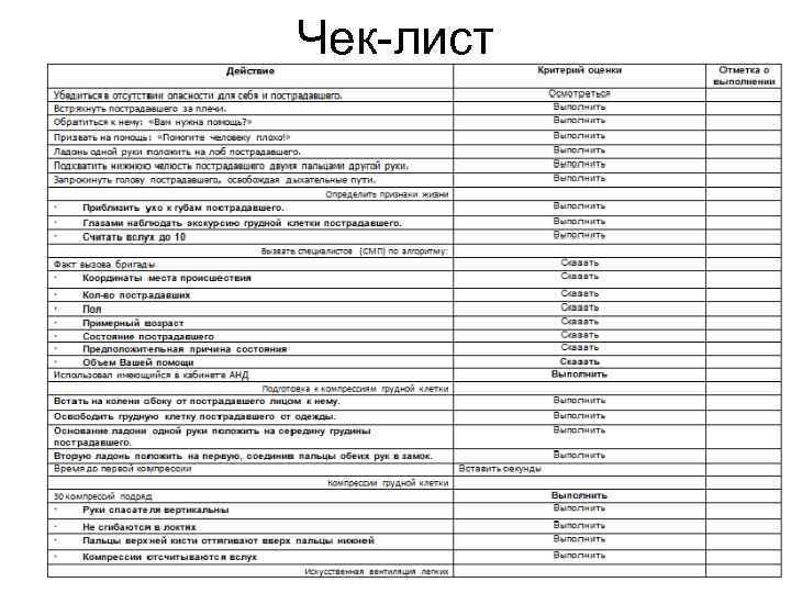 Чек-лист 
