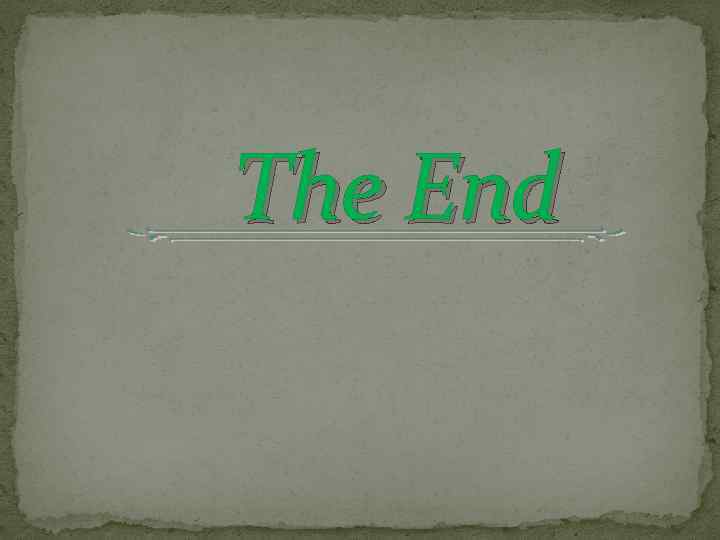 The End 