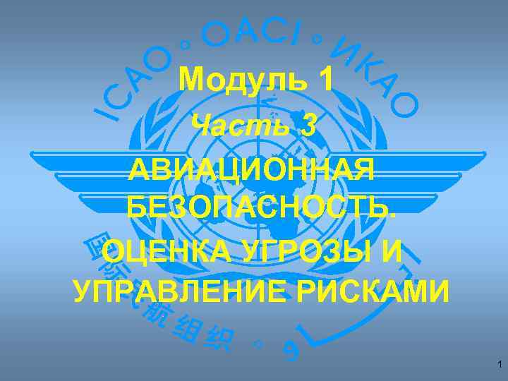 Модуль 1 Часть 3 АВИАЦИОННАЯ БЕЗОПАСНОСТЬ. ОЦЕНКА УГРОЗЫ И УПРАВЛЕНИЕ РИСКАМИ 1 