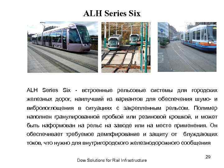 ALH Series Six Качество заложено ALH Series Six - встроенные рельсовые системы для городских