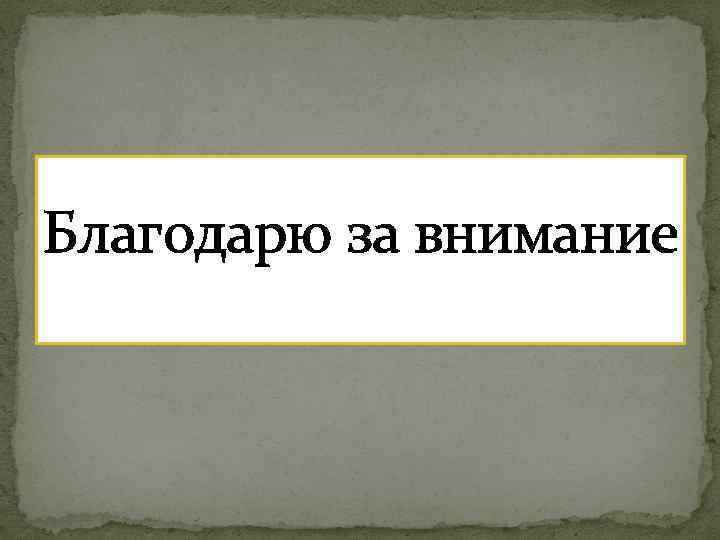 Благодарю за внимание 