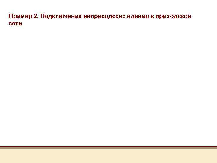 Пример 2. Подключение неприходских единиц к приходской сети 
