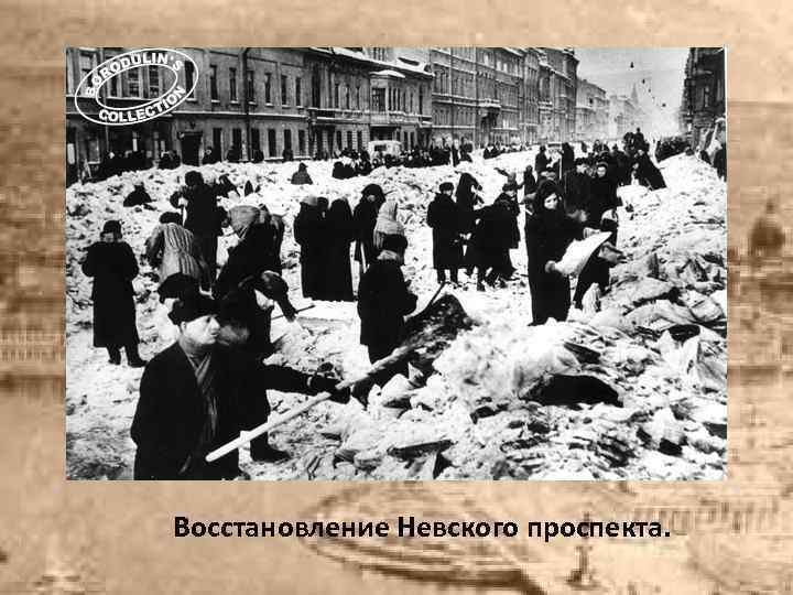 Восстановление Невского проспекта. 