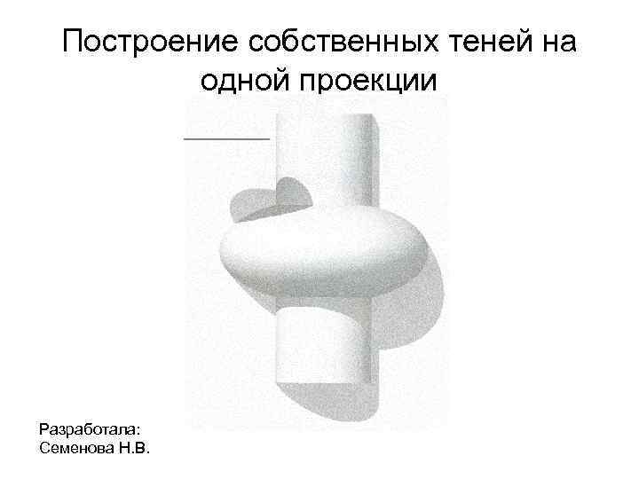 Построение собственных теней на одной проекции Разработала: Семенова Н. В. 