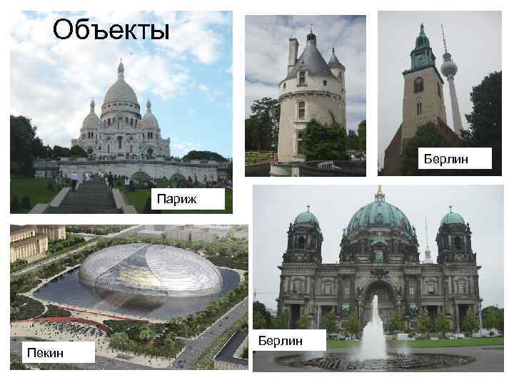 Объекты Берлин Париж Пекин Берлин 