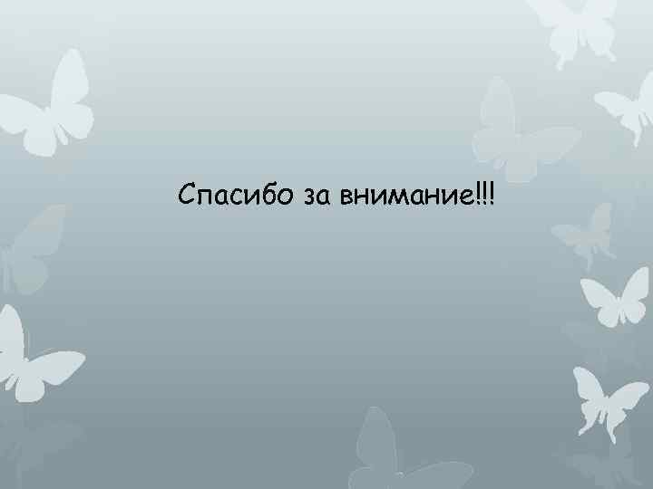 Спасибо за внимание!!! 