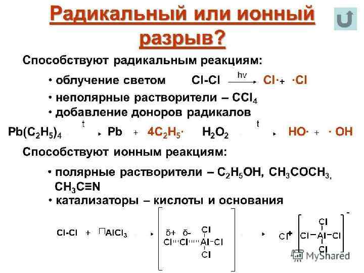 КЛАССИФИКАЦИЯ ХИМИЧЕСКИХ РЕАКЦИЙ ПО МЕХАНИЗМУ ПРОТЕКАНИЯ 