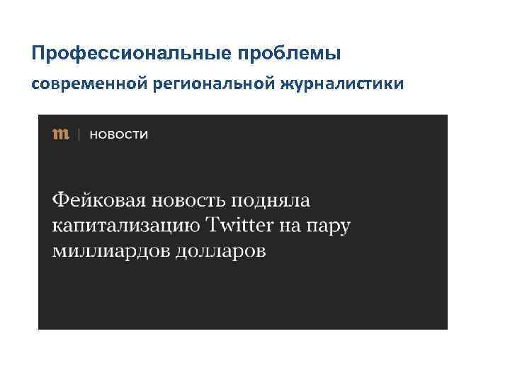 Профессиональные проблемы современной региональной журналистики 