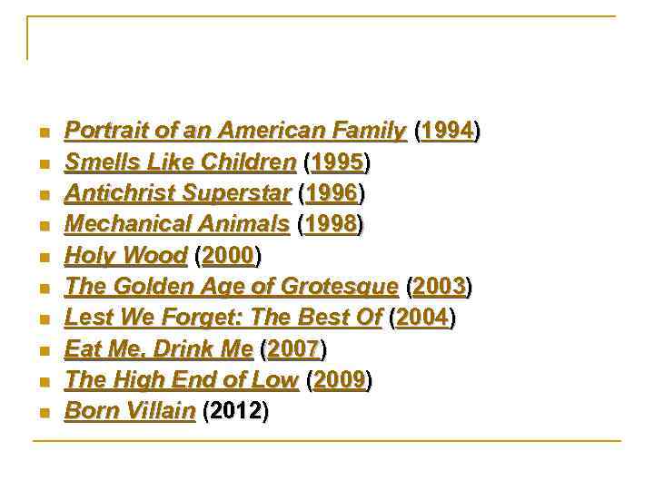 n n n n n Portrait of an American Family (1994) Smells Like Children