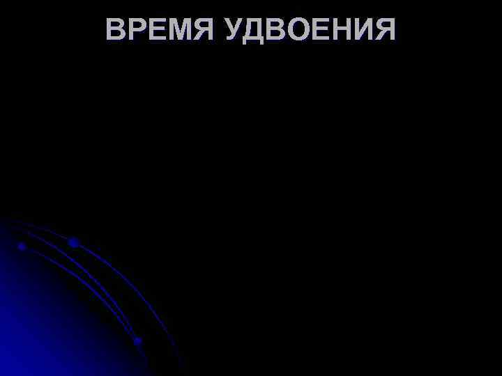 ВРЕМЯ УДВОЕНИЯ 