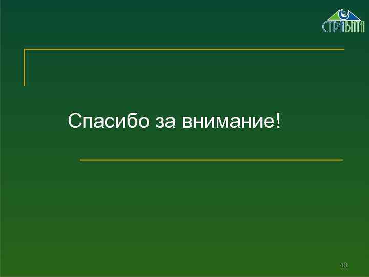 Спасибо за внимание! 18 