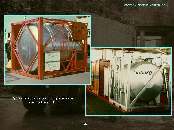 Изотермические контейнеры Крупнотоннажные контейнеры-термосы массой брутто 10 т 48 