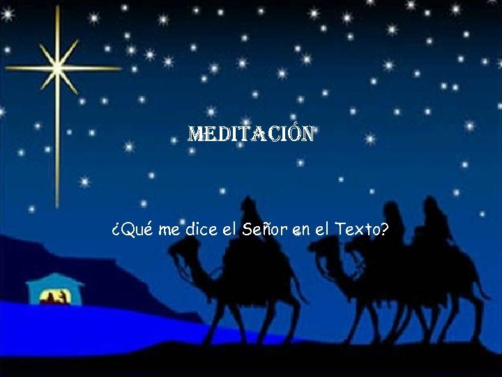 meditación ¿Qué me dice el Señor en el Texto? 