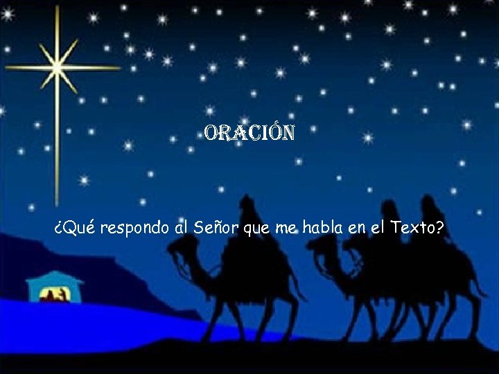 oración ¿Qué respondo al Señor que me habla en el Texto? 
