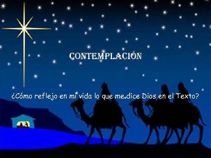contemplación ¿Cómo reflejo en mi vida lo que me dice Dios en el Texto?