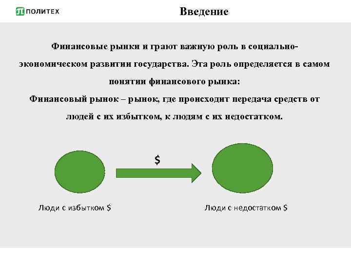 Введение Финансовые рынки и грают важную роль в социальноэкономическом развитии государства. Эта роль определяется