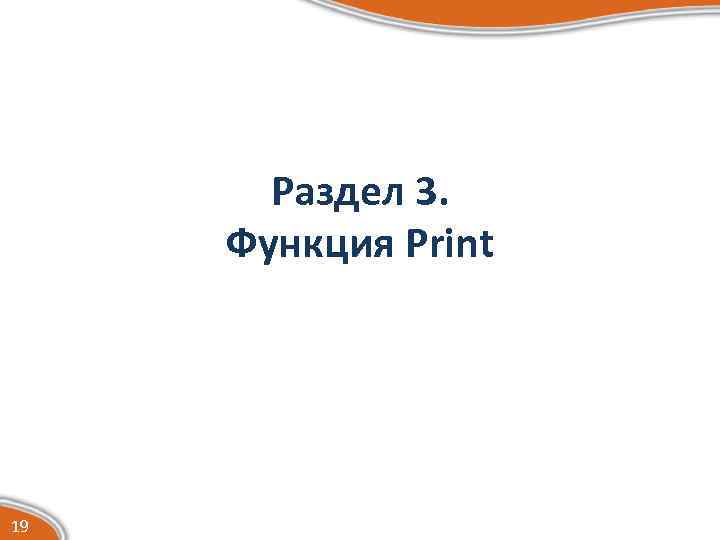 Раздел 3. Функция Print 19 