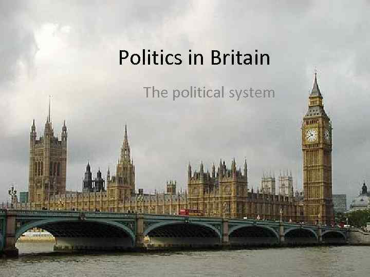 Politics in Britain The political system 