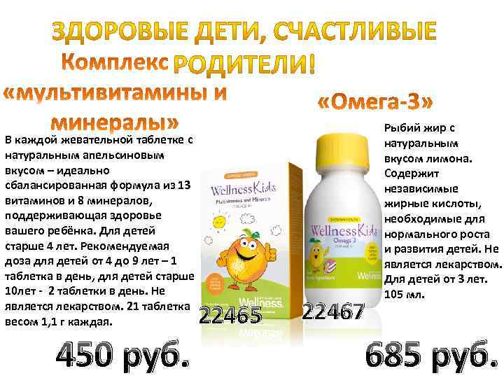 В каждой жевательной таблетке с натуральным апельсиновым вкусом – идеально сбалансированная формула из 13