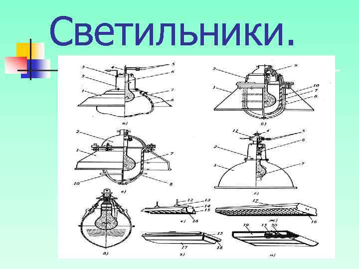 Светильники. 