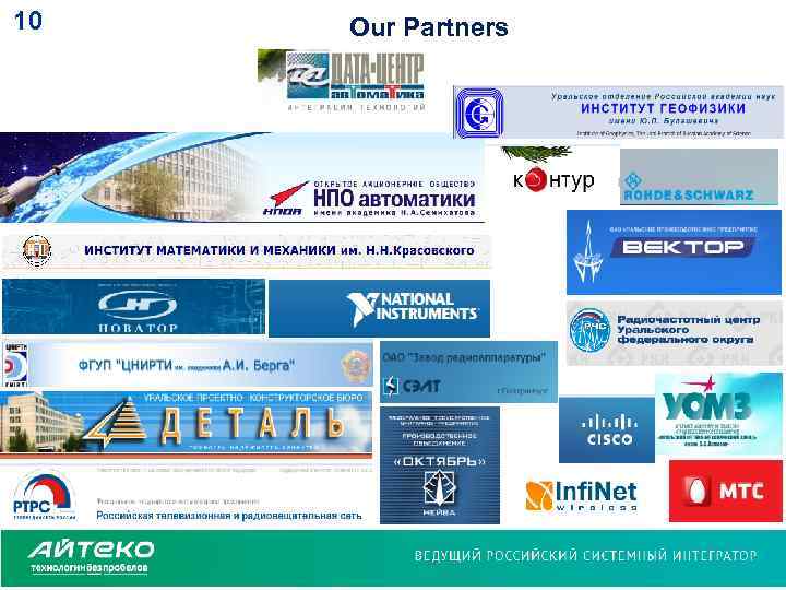 10 Our Partners 