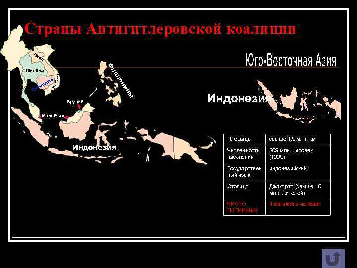 Страны Антигитлеровской коалиции Ла ос м тна ип ны пи Вье жа од мб