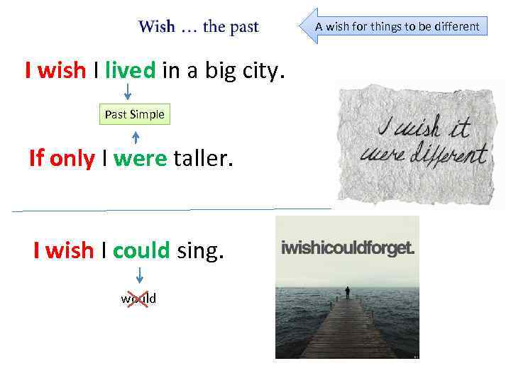 A wish for things to be different I wish I lived in a big