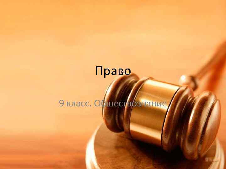 Право 9 класс. Обществознание 