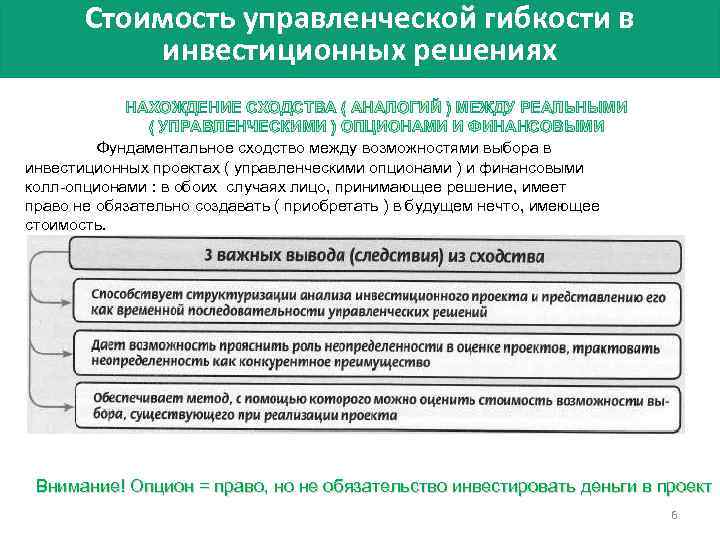 Стоимость управленческой гибкости в инвестиционных решениях НАХОЖДЕНИЕ СХОДСТВА ( АНАЛОГИЙ ) МЕЖДУ РЕАЛЬНЫМИ (