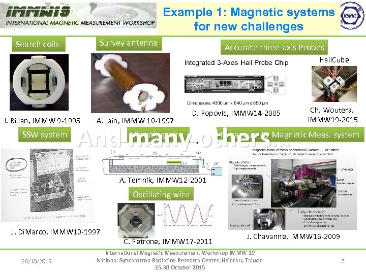 Example 1: Magnetic systems for new challenges Survey antenna Search coils Accurate three-axis Probes