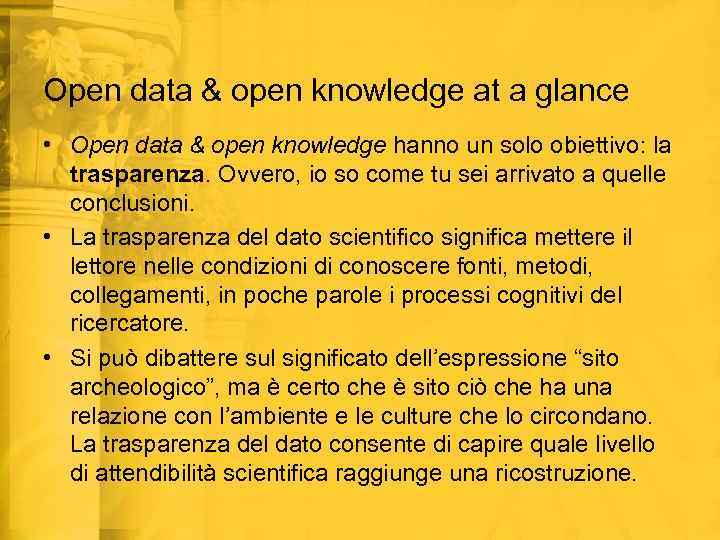 Open data & open knowledge at a glance • Open data & open knowledge