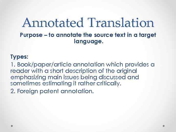 thesis on annotated translation