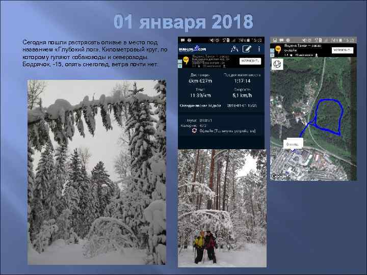 01 января 2018 Сегодня пошли растрясать оливье в место под названием «Глубокий лог» .