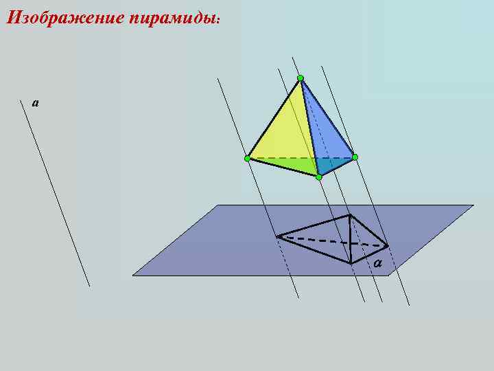 Изображение пирамиды: а 