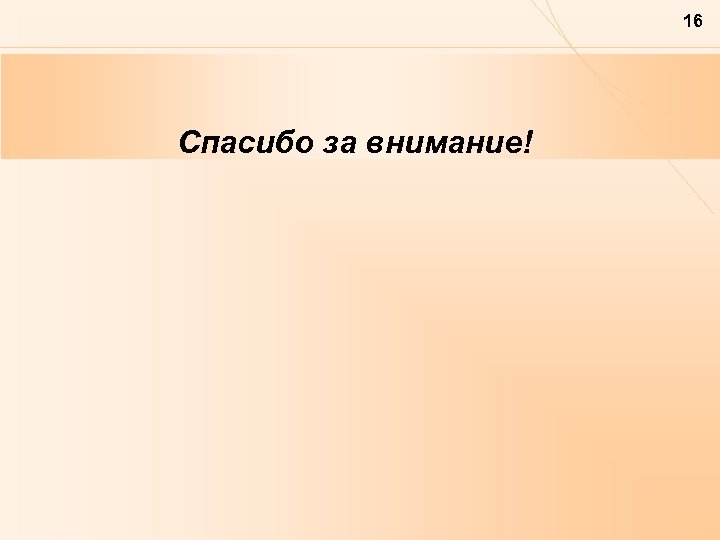 16 Спасибо за внимание! 
