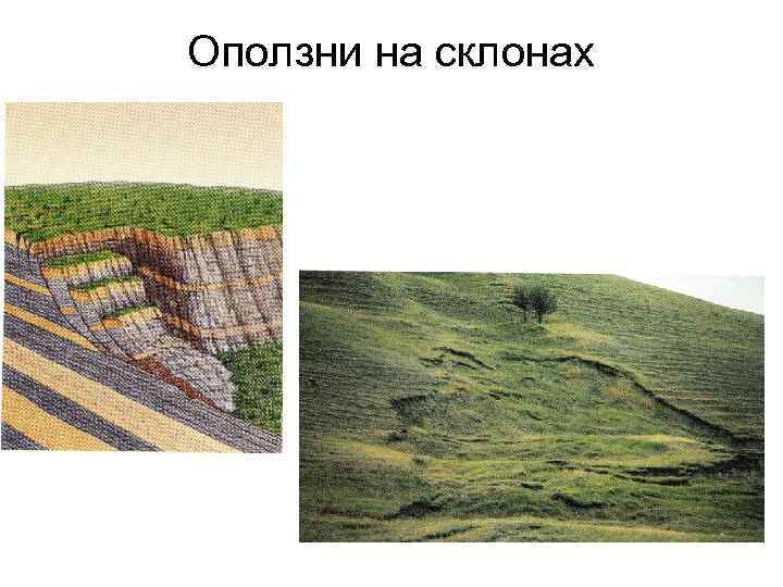 Оползни на склонах 